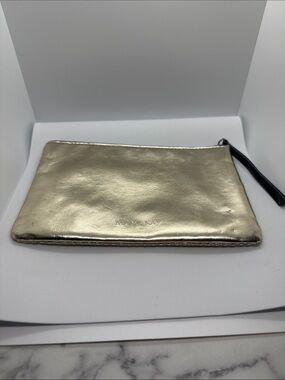 Mary Kay Metallic Gold Cosmetic Wristlet Pouch